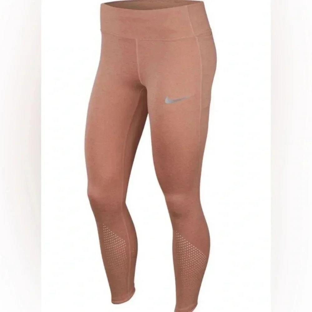 Nike Epic Luxe Running Tights Size Large Mauve Pink